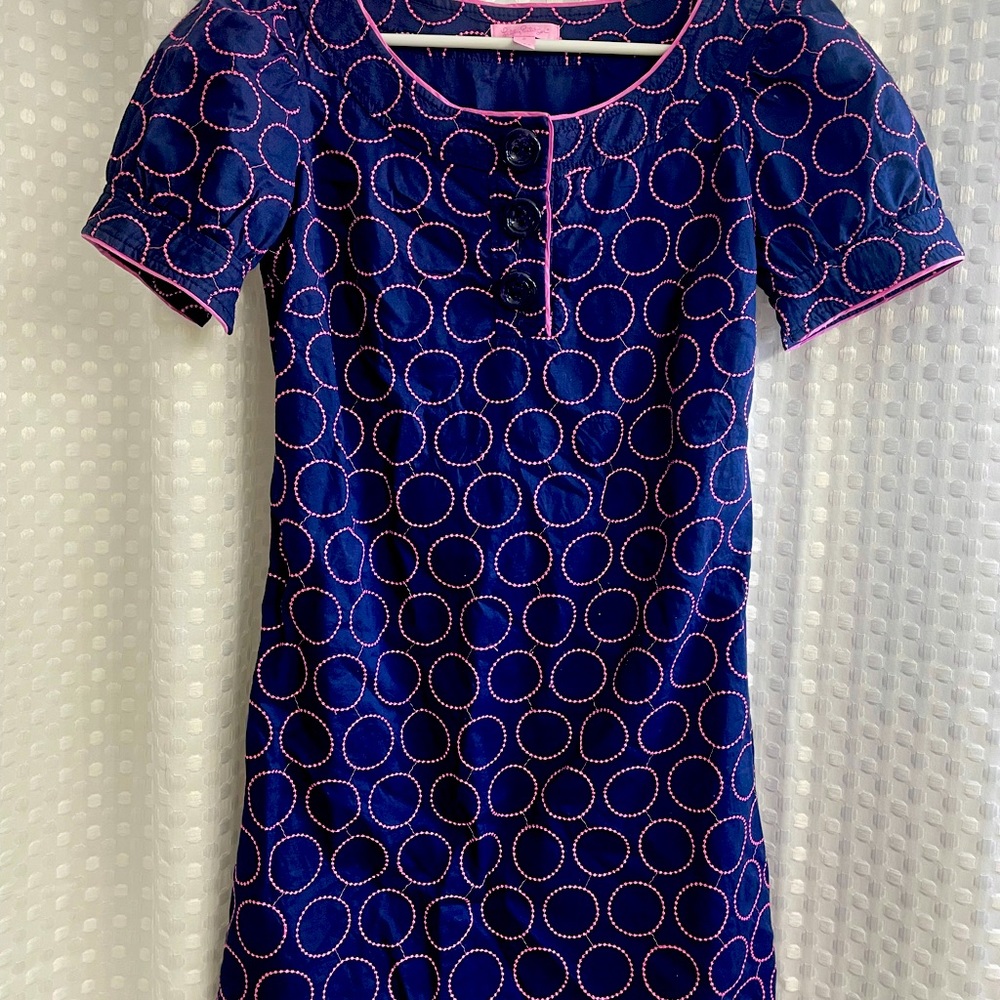 Vintage Lilly Pulitzer cotton navy dress